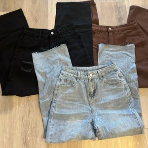 3 brand new jeans from Shein